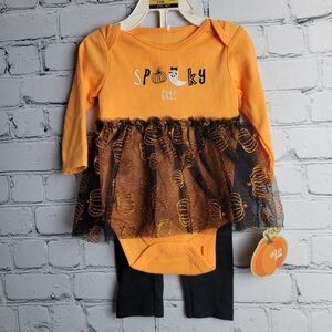 NWT Chick Pea 3-6M Spooky Cute Halloween Set